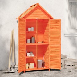 Abri à outils de jardin marron 89x52,5x175 cm bois massif pin 