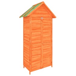 Abri à outils de jardin marron 89x52,5x175 cm bois massif pin 