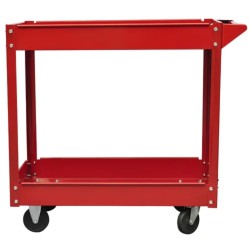 Chariots à outils pour atelier 2 pcs 100 kg 2 étagères 