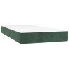Sommier à lattes de lit avec matelas LED Vert foncé 100x200 cm 