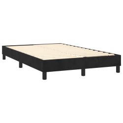 Sommier à lattes de lit avec matelas et LED Noir 120x200 cm 