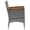 Chaises à manger de jardin lot de 4 Résine tressée Gris 