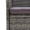 Chaises à manger de jardin lot de 4 Résine tressée Gris 