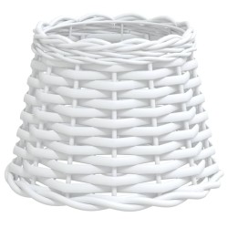 Abat-jour blanc Ø20x15 cm osier 