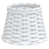 Abat-jour blanc Ø20x15 cm osier 