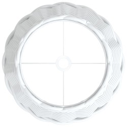 Abat-jour blanc Ø20x15 cm osier 