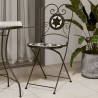 Chaises de bistro pliables lot de 2 noir et blanc céramique 