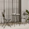 Chaises de bistro pliables lot de 2 noir et blanc céramique 