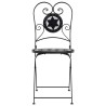 Chaises de bistro pliables lot de 2 noir et blanc céramique 