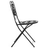 Chaises de bistro pliables lot de 2 noir et blanc céramique 