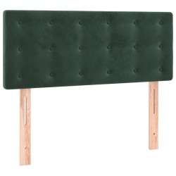Sommier à lattes de lit et matelas Vert foncé 80x200 cm Velours 