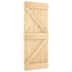 Porte coulissante et kit de quincaillerie 85x210 cm pin massif 