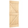 Porte coulissante et kit de quincaillerie 85x210 cm pin massif 