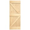 Porte coulissante et kit de quincaillerie 85x210 cm pin massif 