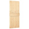 Porte coulissante et kit de quincaillerie 85x210 cm pin massif 