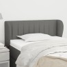 Tête de lit avec oreilles Gris foncé 83x23x78/88 cm Tissu 