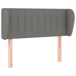 Tête de lit avec oreilles Gris foncé 83x23x78/88 cm Tissu 