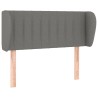 Tête de lit avec oreilles Gris foncé 83x23x78/88 cm Tissu 