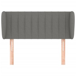Tête de lit avec oreilles Gris foncé 83x23x78/88 cm Tissu 