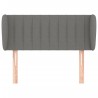 Tête de lit avec oreilles Gris foncé 83x23x78/88 cm Tissu 