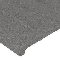 Tête de lit avec oreilles Gris foncé 83x23x78/88 cm Tissu 