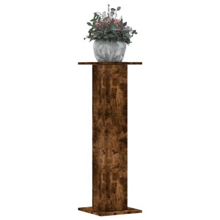Supports pour plantes 2 pcs chêne fumé bois d'ingénierie 