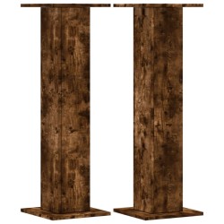 Supports pour plantes 2 pcs chêne fumé bois d'ingénierie 