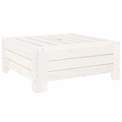 Couvercle de base de parasol blanc bois massif de pin 