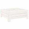 Couvercle de base de parasol blanc bois massif de pin 