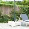 Couvercle de base de parasol blanc bois massif de pin 