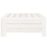 Couvercle de base de parasol blanc bois massif de pin 