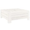 Couvercle de base de parasol blanc bois massif de pin 