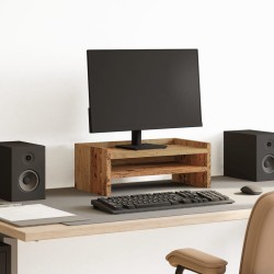 Support de moniteur vieux bois 42x24x16 cm bois d'ingénierie 