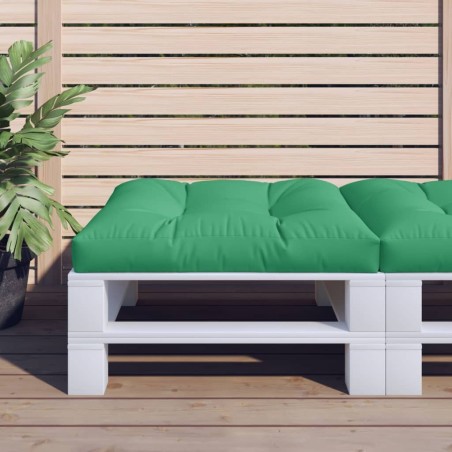 Coussin de palette vert 70x70x12 cm tissu 