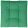 Coussin de palette vert 70x70x12 cm tissu 