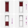Store plissé rouge bordeaux 45x150 cm largeur du tissu 44,4 cm 