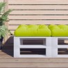 Coussin de palette vert vif tissu 