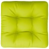 Coussin de palette vert vif tissu 