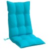 Coussins de chaise à dossier haut lot de 2 turquoise 