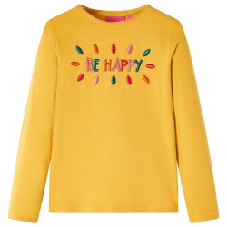 T-shirt enfants à manches longues ocre foncé 140 