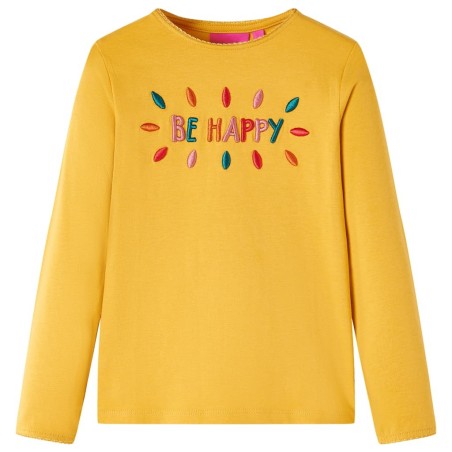 T-shirt enfants à manches longues ocre foncé 140 