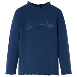 T-shirt enfants à manches longues bleu marine 140 