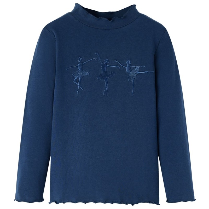 T-shirt enfants à manches longues bleu marine 140 