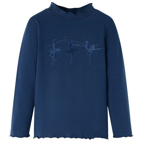T-shirt enfants à manches longues bleu marine 140 