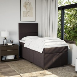 Sommier à lattes de lit avec matelas Marron foncé 90x190 cm 