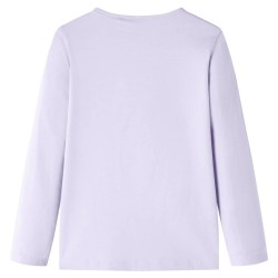 T-shirt enfants à manches longues lilas clair 92 
