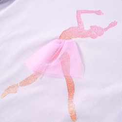 T-shirt enfants à manches longues lilas clair 92 