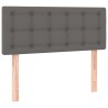 Sommier à lattes de lit avec matelas Gris 100x200 cm Similicuir 