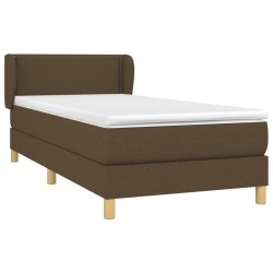 Sommier à lattes de lit avec matelas Marron foncé 80x200 cm 