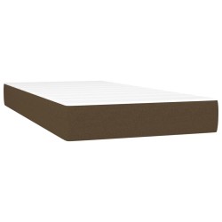 Sommier à lattes de lit avec matelas Marron foncé 80x200 cm 
